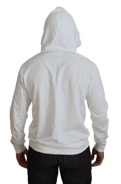 Sweat à capuche Dolce & Gabbana en coton blanc avec logo