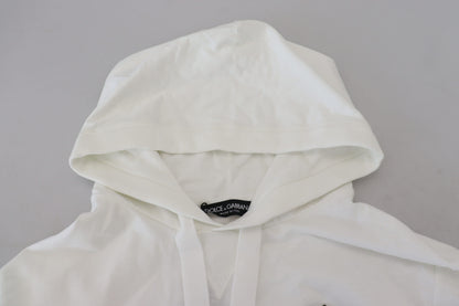 Sweat à capuche Dolce & Gabbana en coton blanc avec logo