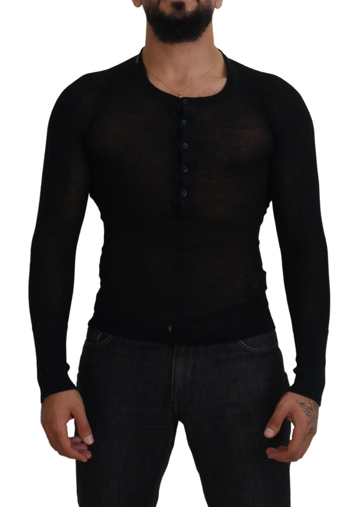 Suéter Dolce & Gabbana de cachemir negro con botones