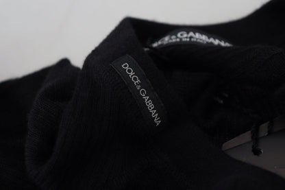 Pull-over en cachemire noir boutonné Dolce & Gabbana