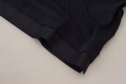 Pull Dolce & Gabbana en coton bleu à col rond et boutons