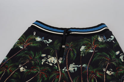 Short décontracté Dolce & Gabbana en coton noir imprimé Volcano