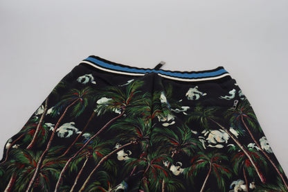 Short décontracté Dolce & Gabbana en coton noir imprimé Volcano