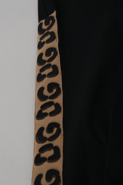 Pantalon court Dolce & Gabbana en coton noir avec taille élastique et logo DG