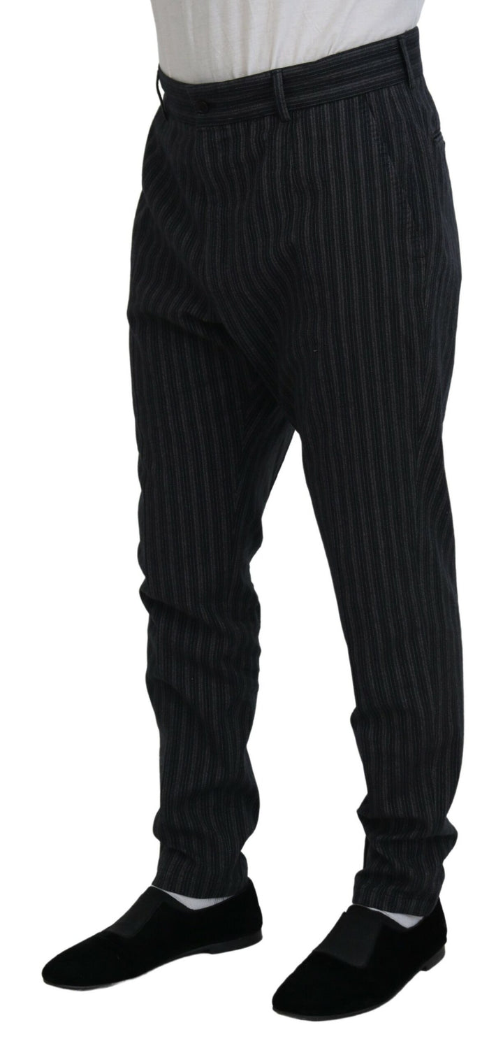 Pantalon de ville Dolce & Gabbana gris foncé à rayures