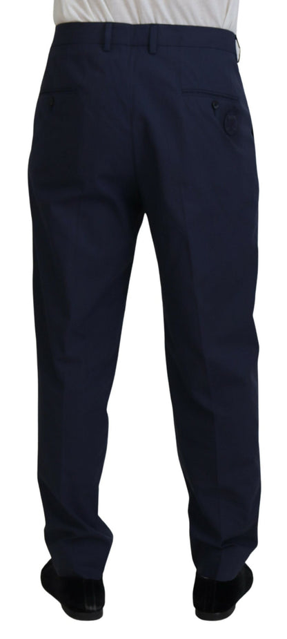 Pantalon habillé chino en coton bleu foncé Dolce & Gabbana