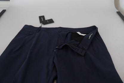 Pantalon habillé chino en coton bleu foncé Dolce & Gabbana