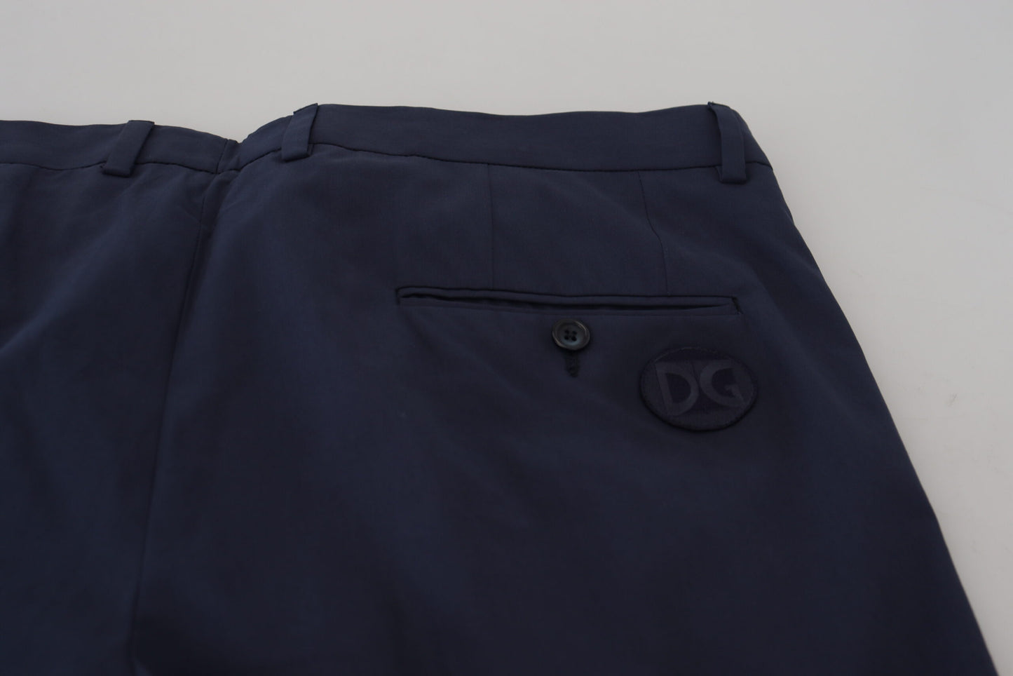 Pantalon habillé chino en coton bleu foncé Dolce & Gabbana