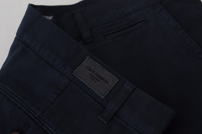 Robe Dolce & Gabbana en coton bleu, pantalon de costume pour homme
