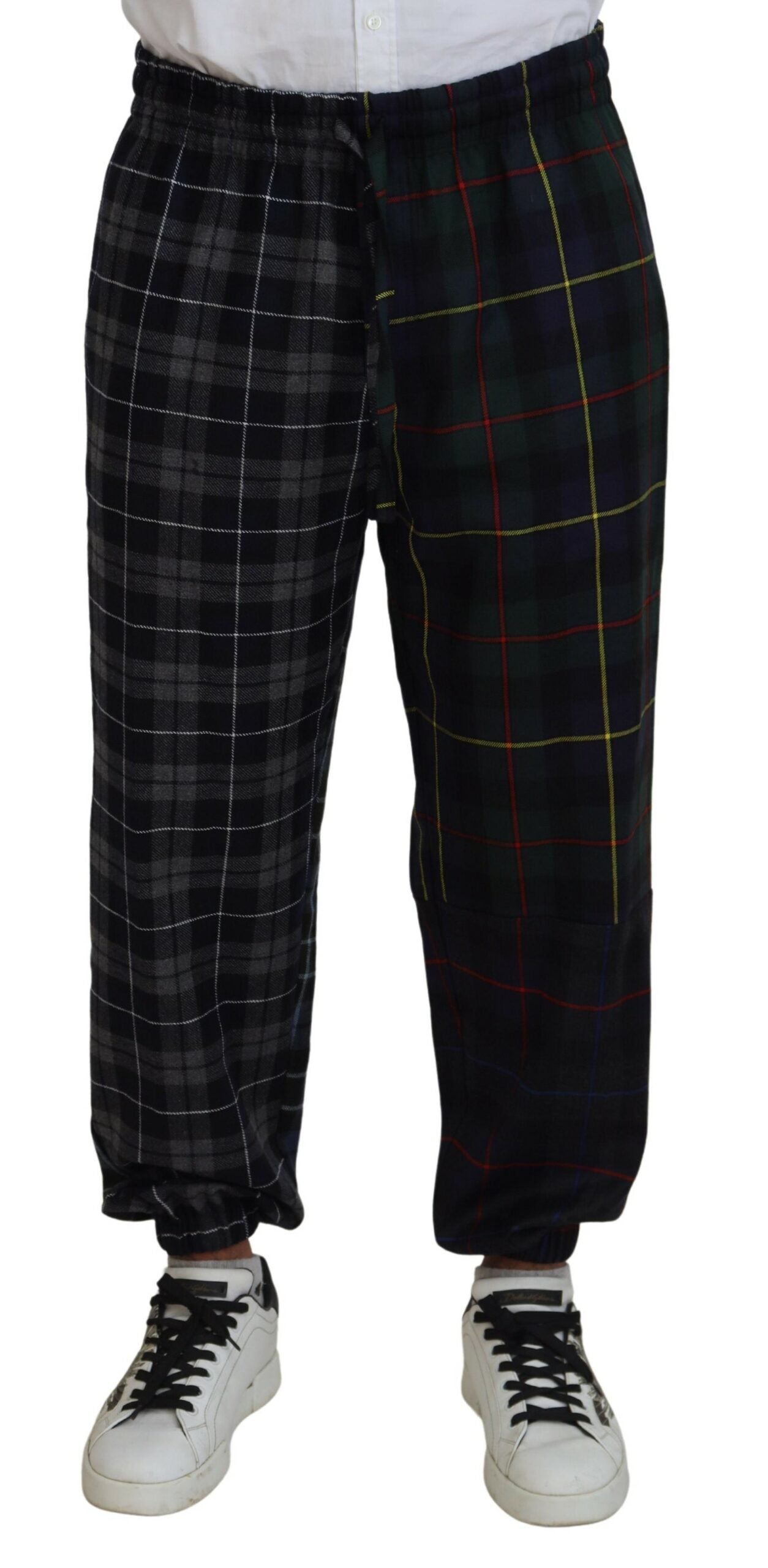 Pantalon de jogging en laine à carreaux multicolores pour homme Dolce & Gabbana