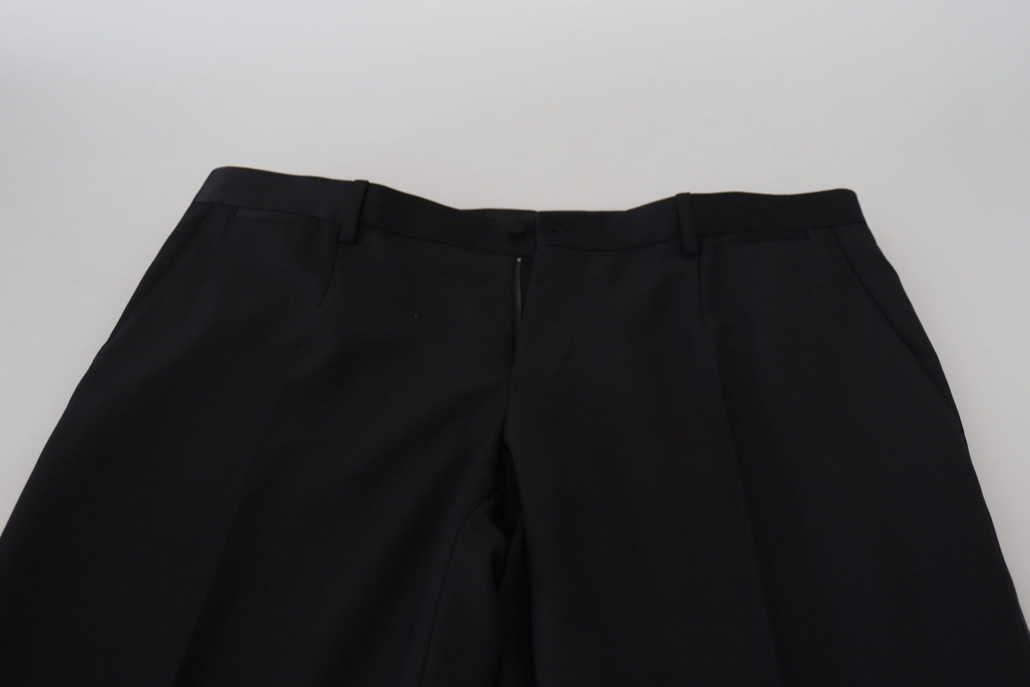 Pantalon habillé formel chino en laine noire Dolce & Gabbana