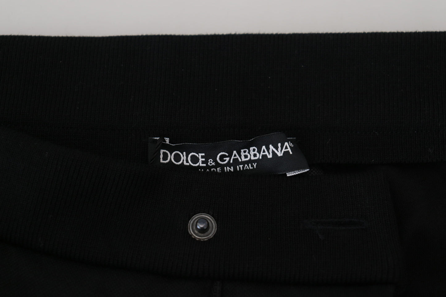 Pantalon de jogging Dolce & Gabbana en laine noire avec fer à cheval