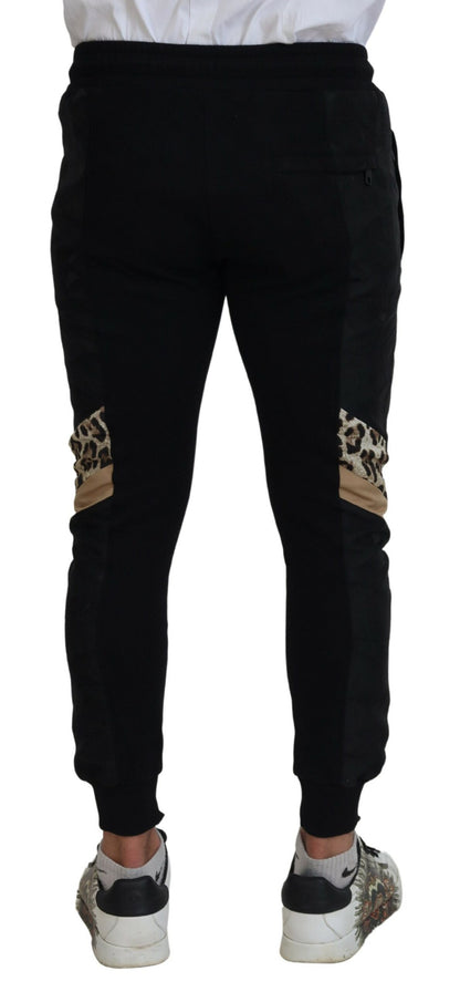 Pantalon de jogging skinny Dolce & Gabbana noir en polyester pour homme