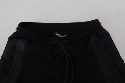 Pantalon de jogging skinny Dolce & Gabbana noir en polyester pour homme