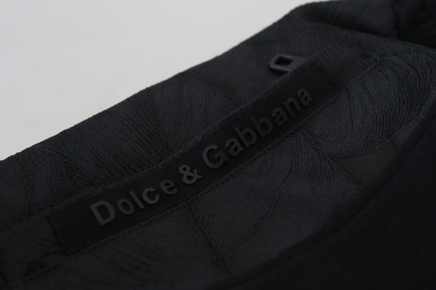 Pantalon de jogging skinny Dolce & Gabbana noir en polyester pour homme