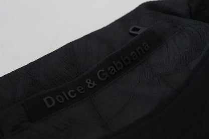 Pantalon de jogging skinny Dolce & Gabbana noir en polyester pour homme