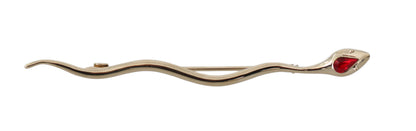 Broche serpent Dolce & Gabbana en laiton argenté et cristal