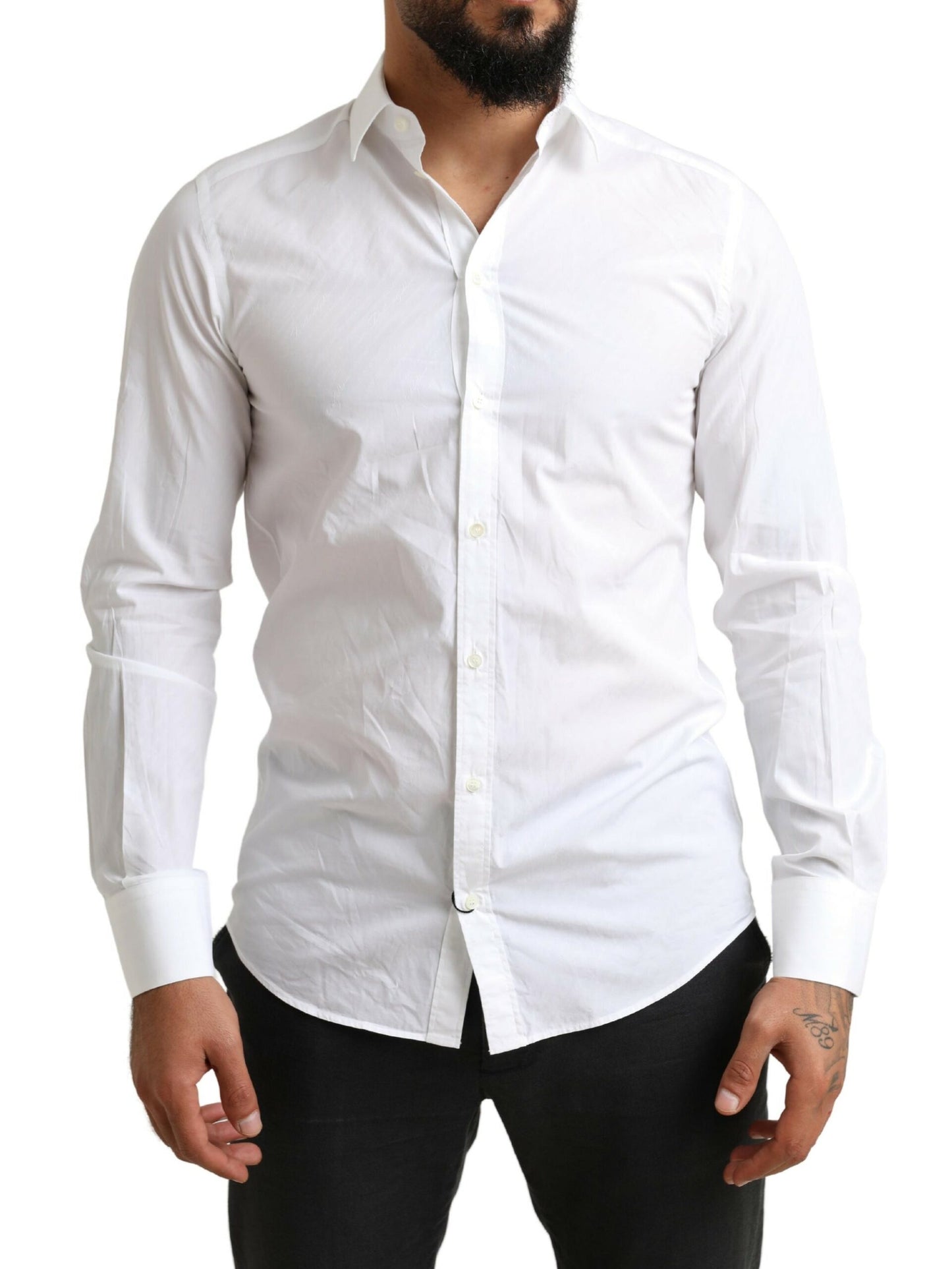 Camisa de Vestir Formal de Algodón Blanca MARTINI de Dolce & Gabbana