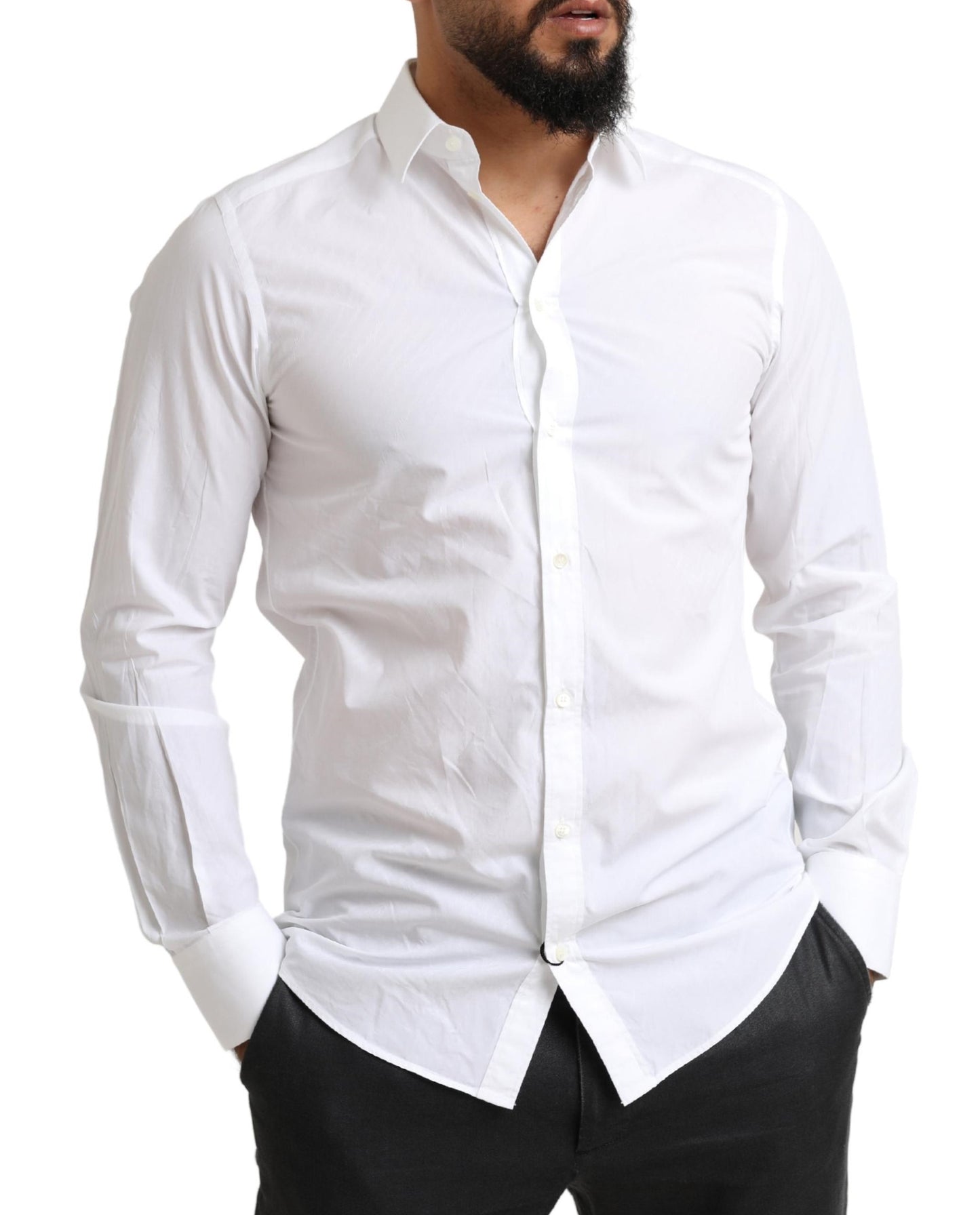 Camisa de Vestir Formal de Algodón Blanca MARTINI de Dolce & Gabbana