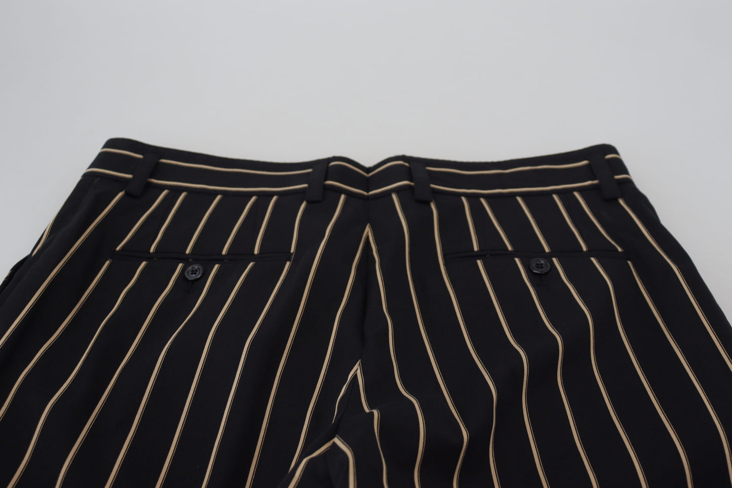 Pantalon Dolce & Gabbana en coton stretch à rayures noires et beiges