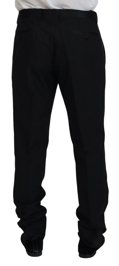 Dolce & Gabbana Robe noire Pantalon en laine et soie