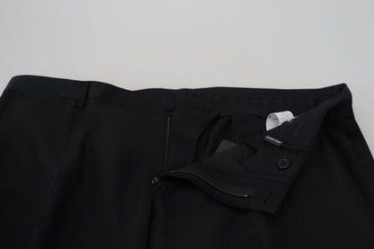 Dolce & Gabbana Robe noire Pantalon en laine et soie