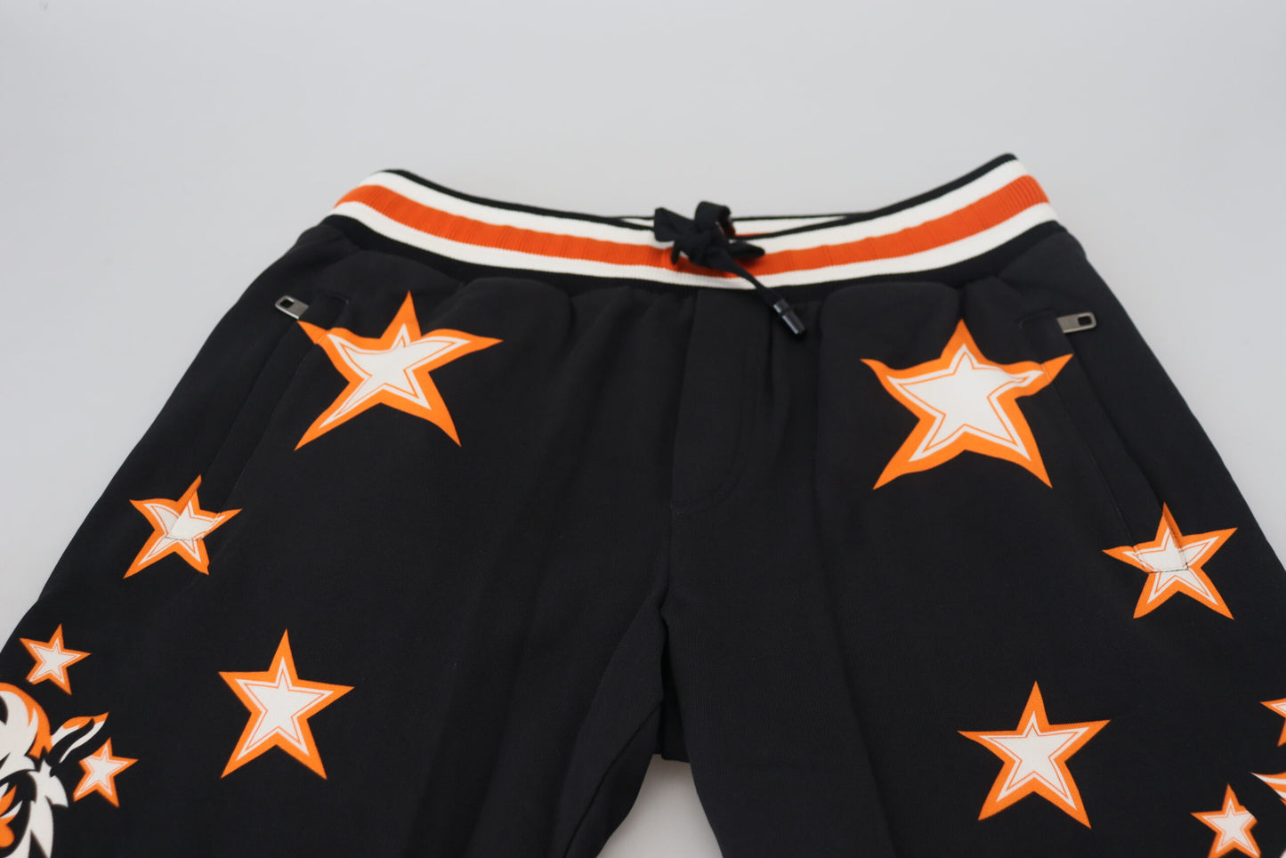 Pantalon de sport Dolce & Gabbana noir et orange à étoiles