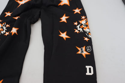 Pantalon de sport Dolce & Gabbana noir et orange à étoiles