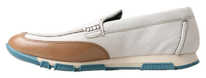 Chaussures mocassins Dolce & Gabbana en cuir blanc