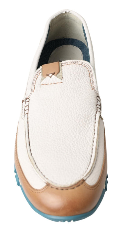 Chaussures mocassins Dolce & Gabbana en cuir blanc