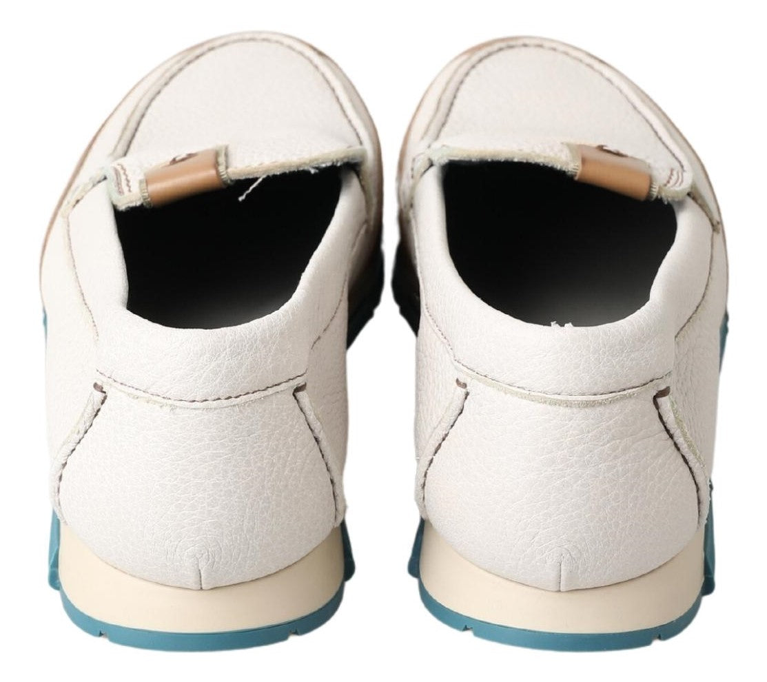 Chaussures mocassins Dolce & Gabbana en cuir blanc