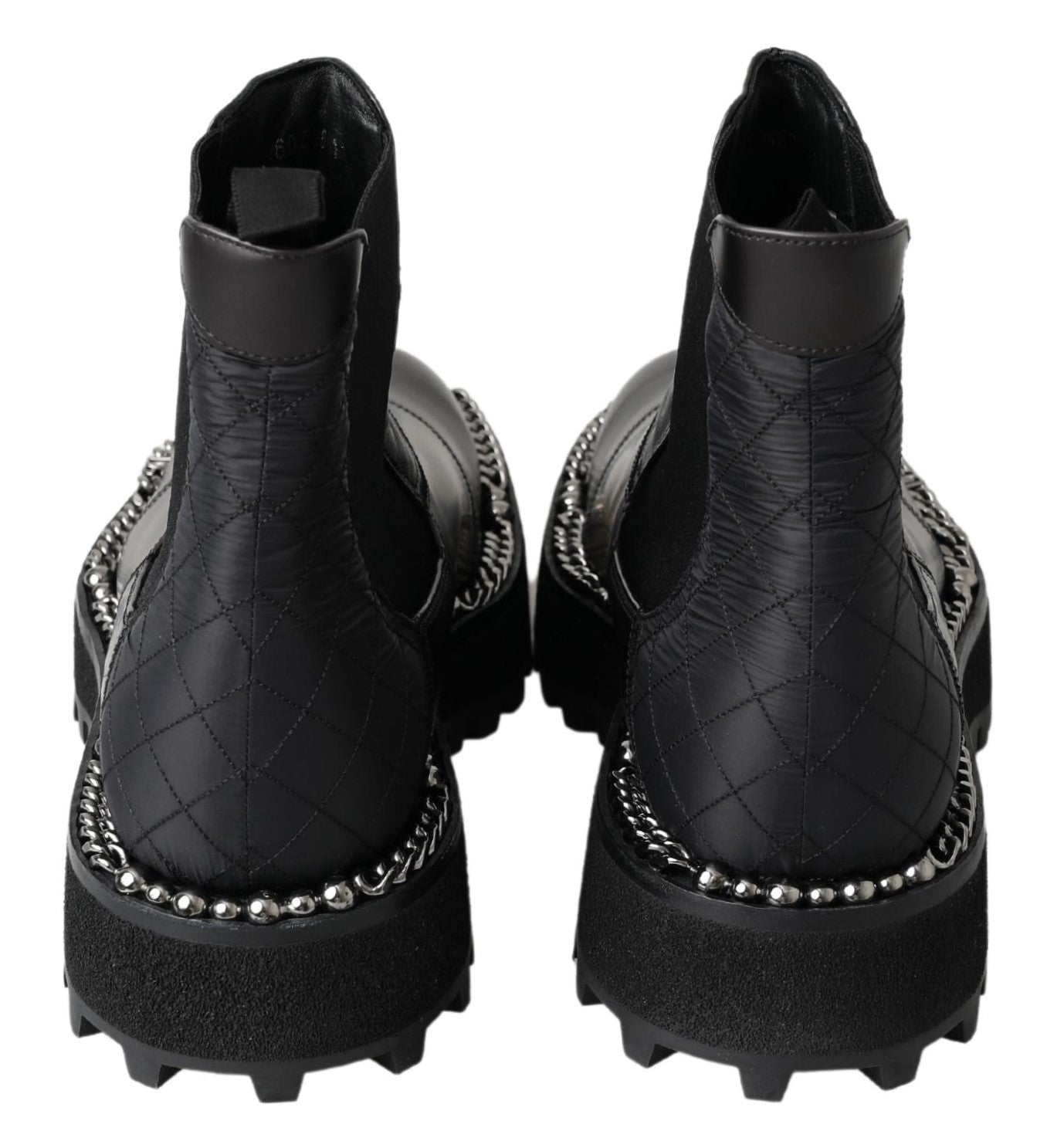 Bottes extensibles Dolce & Gabbana en cuir noir à enfiler