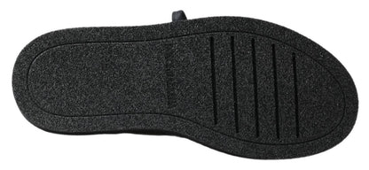 Bottes extensibles Dolce & Gabbana en cuir noir à enfiler