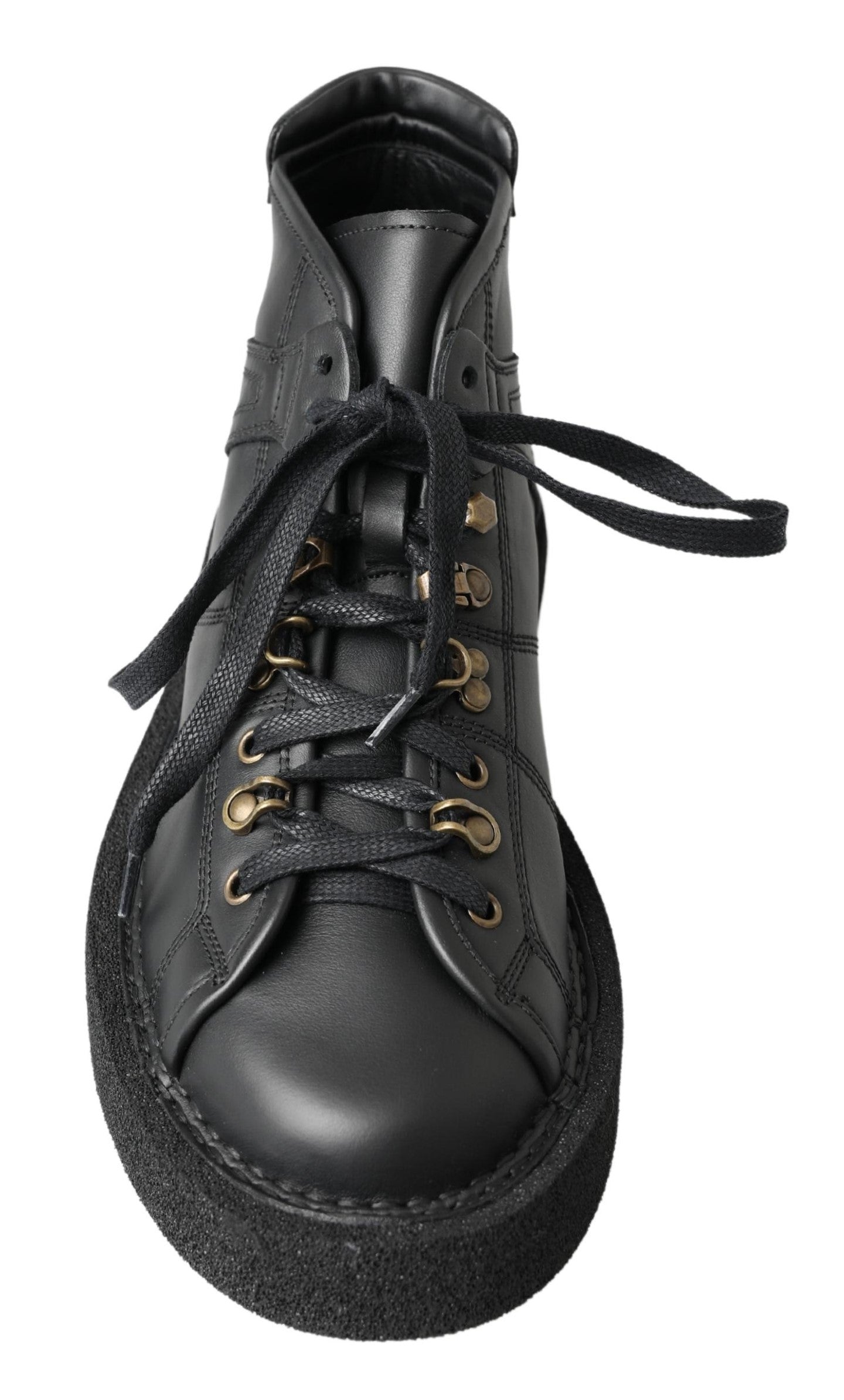 Bottes extensibles Dolce & Gabbana en cuir noir à enfiler