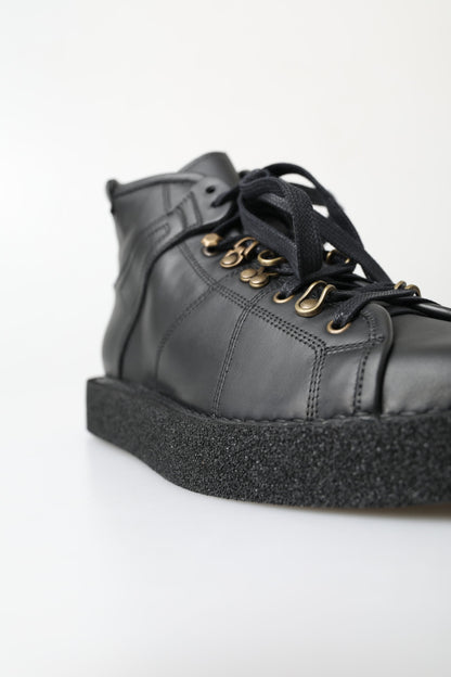 Bottes extensibles Dolce & Gabbana en cuir noir à enfiler