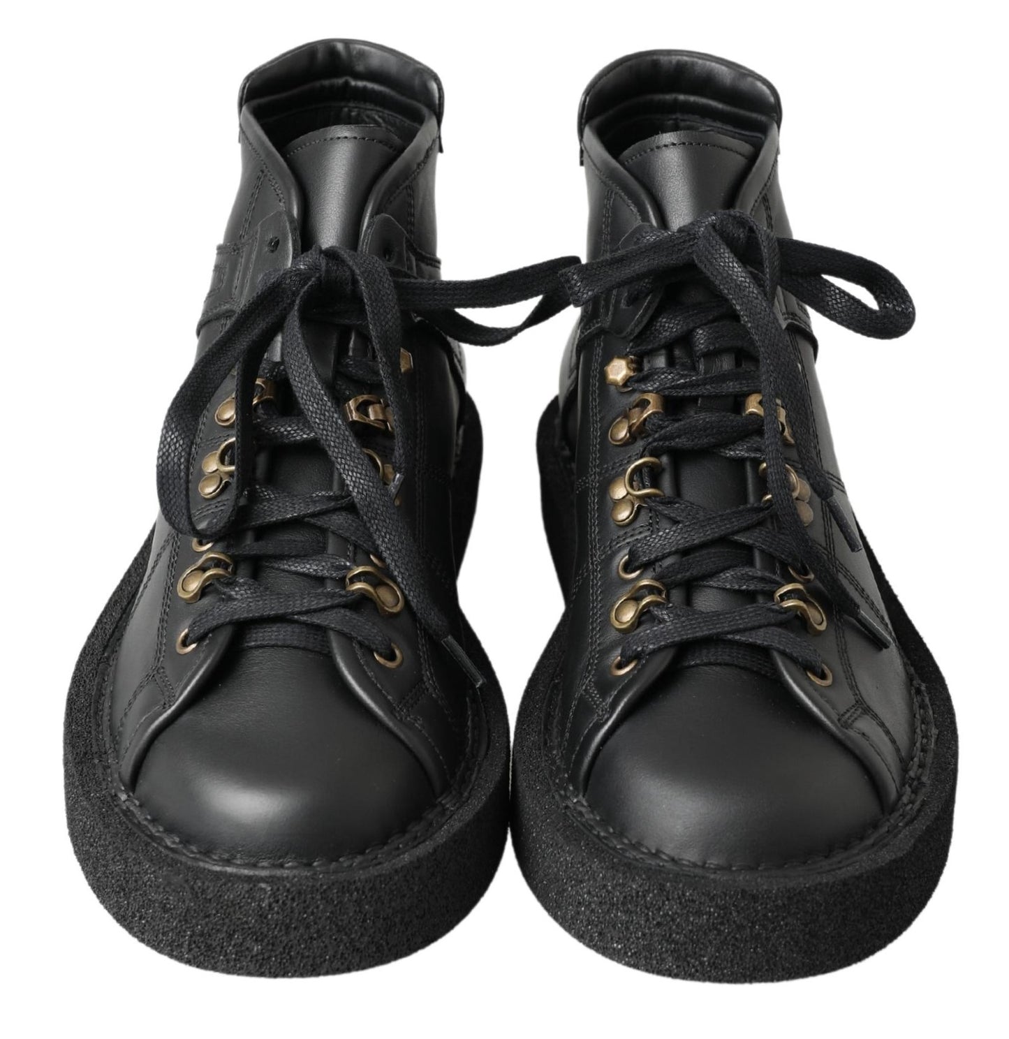 Bottes extensibles Dolce & Gabbana en cuir noir à enfiler