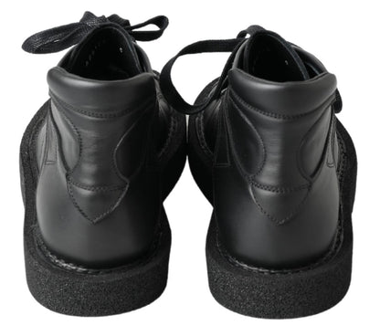 Bottes extensibles Dolce & Gabbana en cuir noir à enfiler