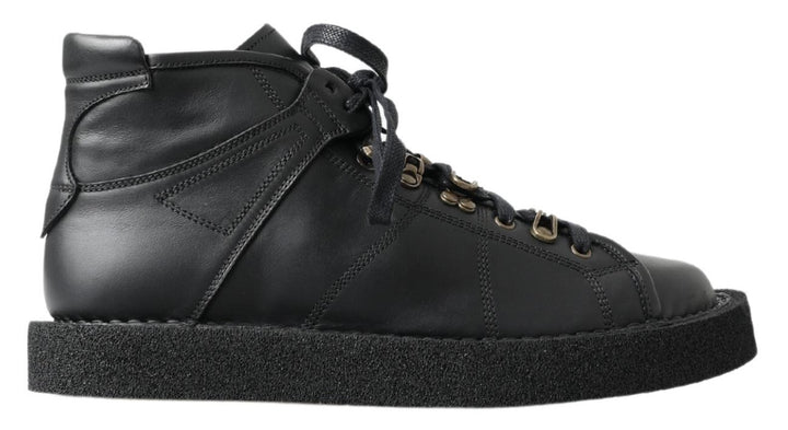 Bottes extensibles Dolce & Gabbana en cuir noir à enfiler