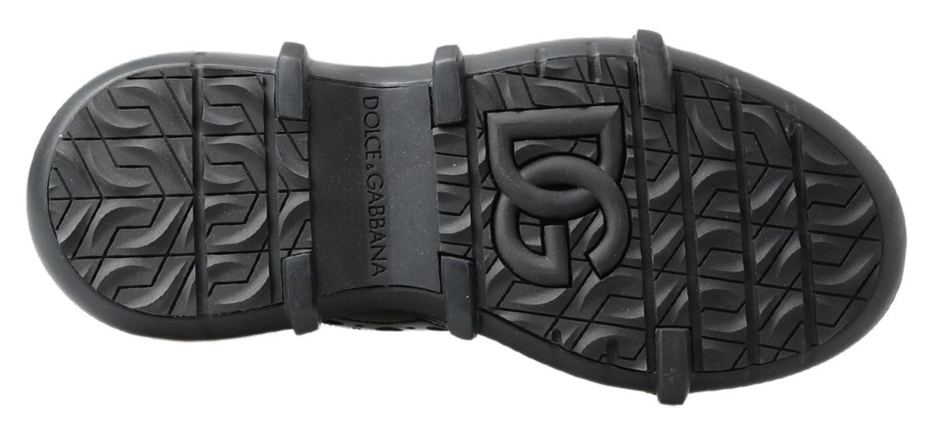 Bottines décontractées en cuir noir Dolce & Gabbana