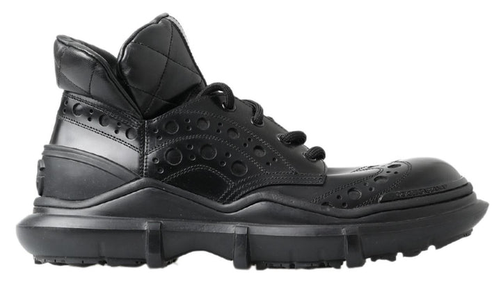 Bottines décontractées en cuir noir Dolce & Gabbana