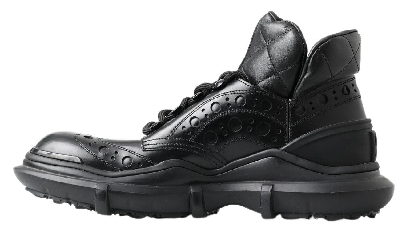 Bottines décontractées en cuir noir Dolce & Gabbana