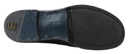 Bottes Perugino en cuir de cheval noir Dolce & Gabbana