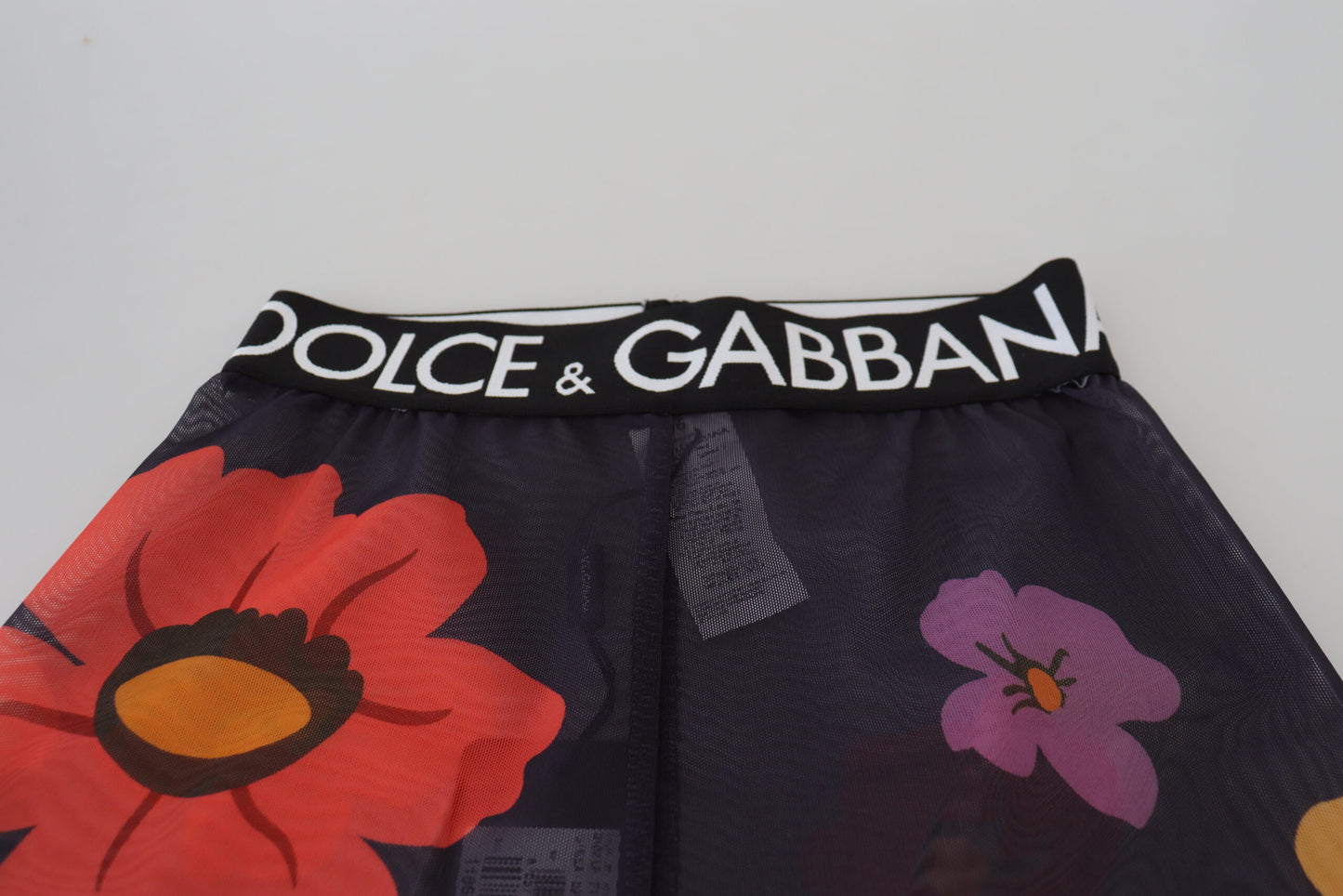 Pantalon Dolce & Gabbana taille élastique leggings à imprimé floral noir