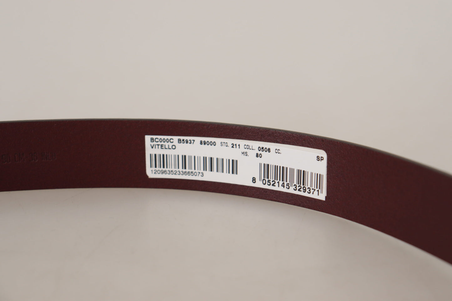 Ceinture Dolce & Gabbana en Cuir de Veau Marron Boucle en Métal Argenté