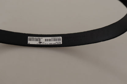 Ceinture Dolce & Gabbana en velours noir, cuir et boucle en métal doré