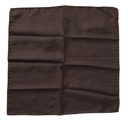 Foulard carré Dolce & Gabbana en soie à motif marron