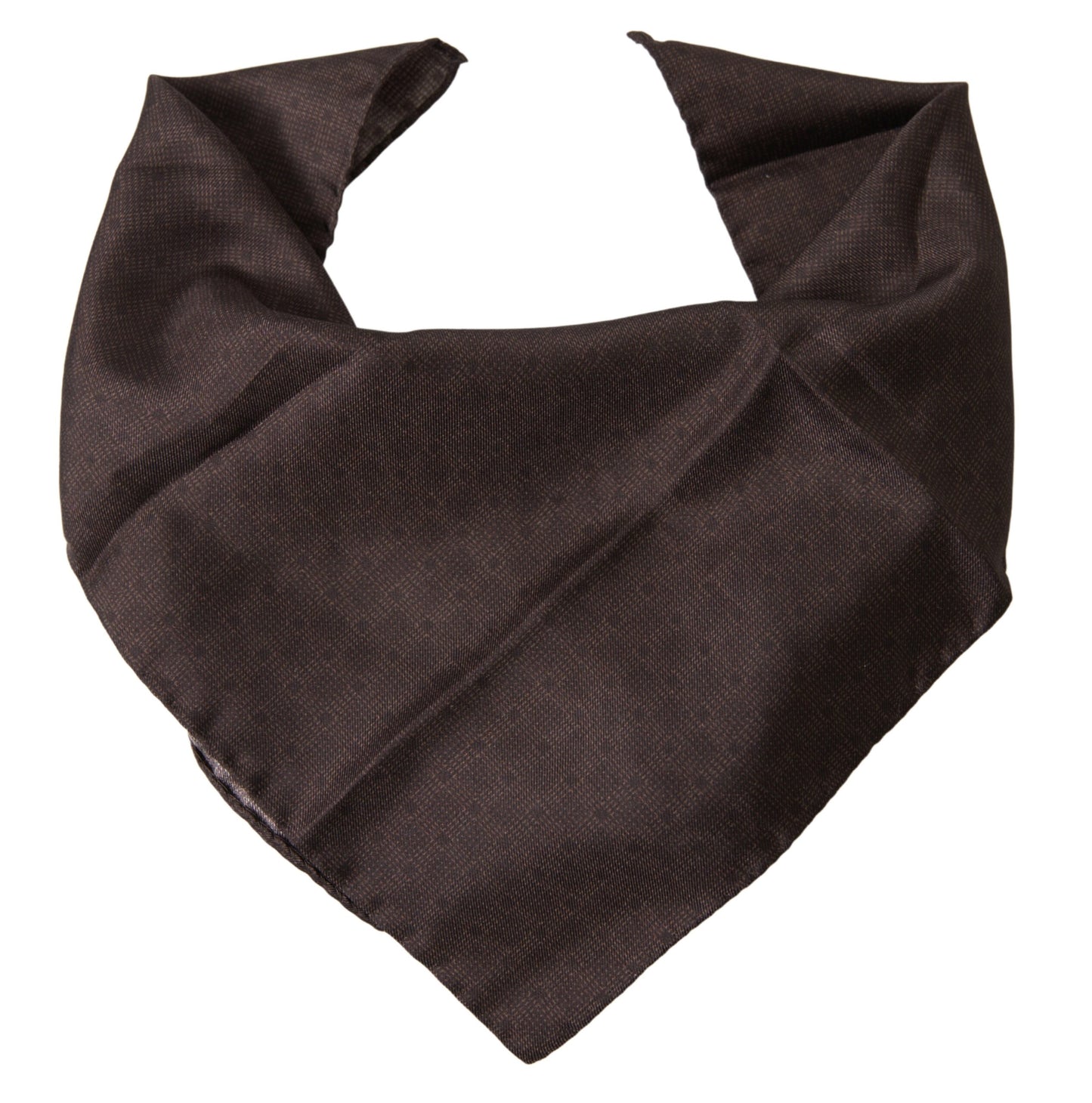 Foulard carré Dolce & Gabbana en soie à motif marron