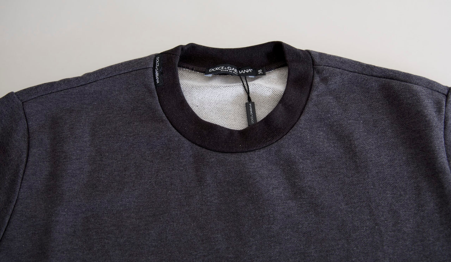 Pull ras du cou Dolce & Gabbana en coton gris foncé
