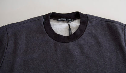Pull ras du cou Dolce & Gabbana en coton gris foncé