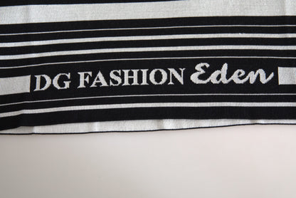 T-shirt Dolce & Gabbana en coton blanc avec col rond et motif DG Fashion